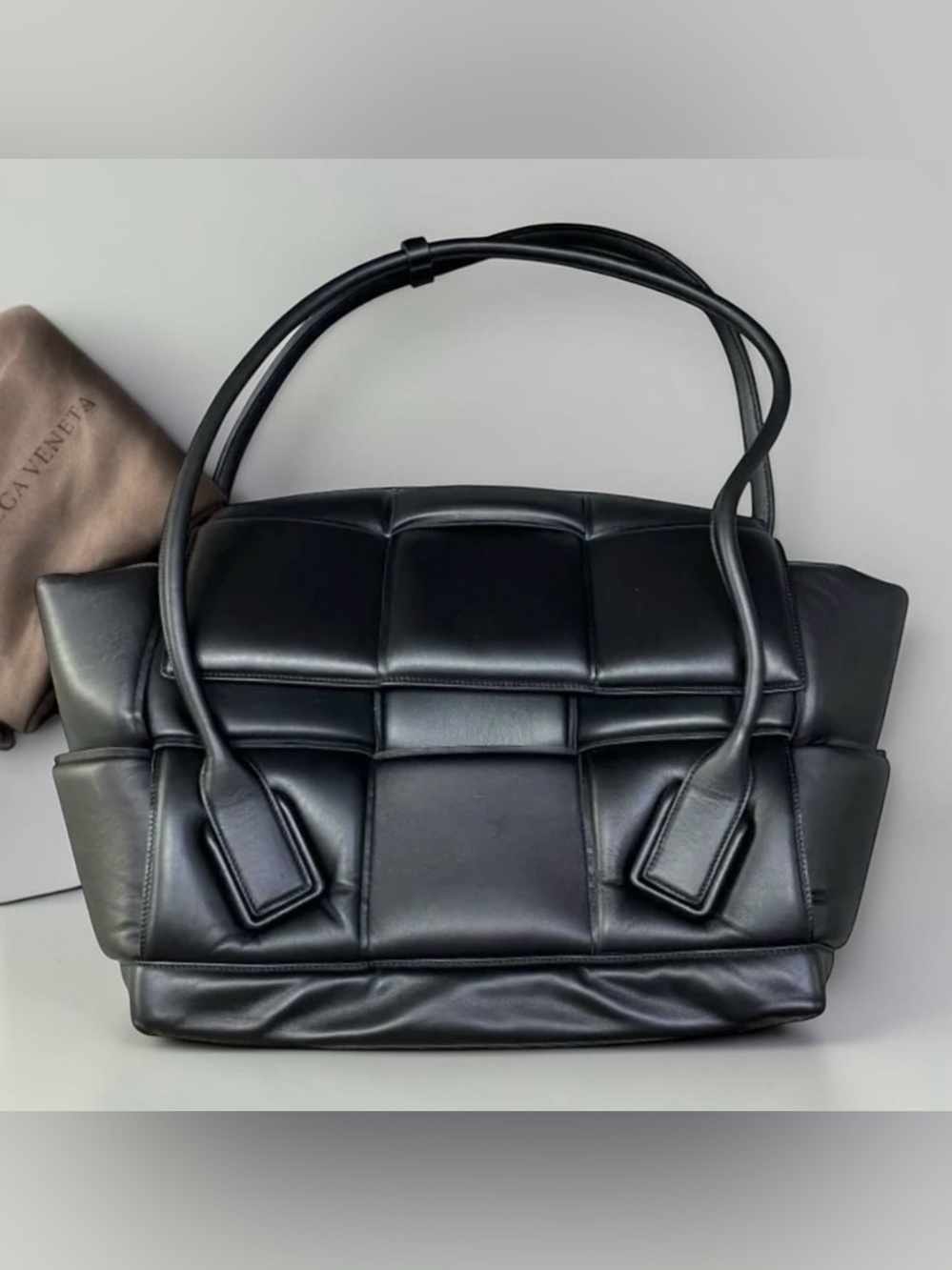 Bottega Veneta Padded Interciato Tote / Arco Style padded tote Bag